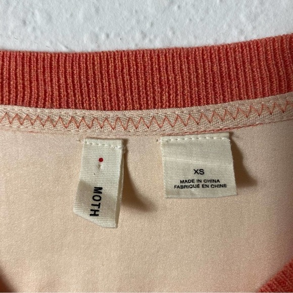 ANTHROPOLOGIE Moth East Falls Pullover Coral - Picture 4 of 7